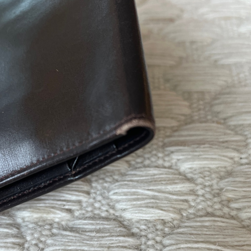 Celine Vintage Dark Leather wallet notebook holder - Picture 8 of 10